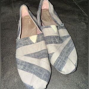 TOMS Denim and Cream Slip-Ons